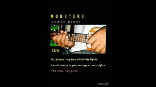 Monsters  James Blunt chord chordgampangukulele [upl. by Wein]