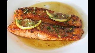 Recette 118  Un Saumon Tendre au Beurre et au Citron en 5 MINUTES  Lemon Butter Salmon [upl. by Ayatnohs]