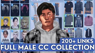 My FULL Male CC Collection 200 Links  Sims 4 CC Showcase [upl. by Attenol692]