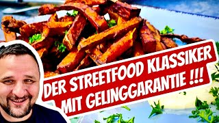 ZUM PERFEKTEN STEAK  SÜSSKARTOFFEL POMMES  GRILLBEILAGE selbst gemacht  Klaus grillt [upl. by Lamarre286]