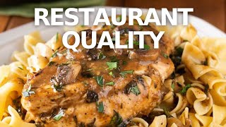 30 Minute Favorite  Easier Chicken Marsala without Cream [upl. by Allecram]