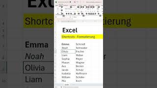 Excel FormatierungsShortcuts  WorkflowBeschleuniger shortcuts excel [upl. by Dorette]