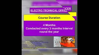 Electro Technical Officer ETO Details [upl. by Suoicul]