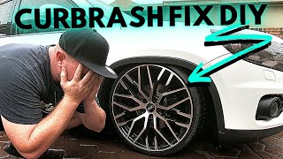 CURB RASH REPAIR On Alloy Wheel Rim HOW TO Repair Diamond Cut Finish [upl. by Sivrat]