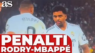 La CONVERSACIÓN de MBAPPÉ con RODRYGO en el PENALTI [upl. by Treboh]