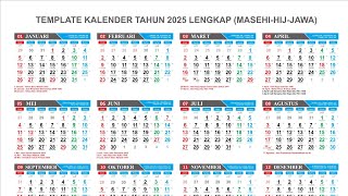 GRATIS DOWNLOAD MASTER KALENDER TAHUN 2025 KALENDER JAWA HIJRIYAH LENGKAP [upl. by Idhem]