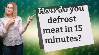 How do you defrost meat in 15 minutes [upl. by Eltotsira602]