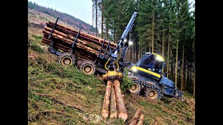 🌲 Ponsse Buffalo amp Winch • Forwarder mit Traktionswinde • Slope  Hang • Forest Action • Part1🌲 [upl. by Ained]