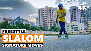 Freestyle Slalom SkateWeavers Signature Moves [upl. by Kirimia]