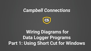 Wiring Diagrams for Data Logger Programs Part 1 Using Short Cut for Windows [upl. by Sullecram]