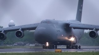 C5 Galaxy US Air Force Taxi amp Take Off from Poland 【HD】 [upl. by Etterrag392]