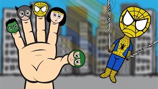 SuperHeroes Finger Family  Finger Family Nursery Rhyme with Lyrics [upl. by Neva930]