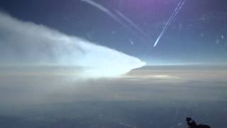 Flying through contrails cockpit view FL380 [upl. by Eidassac]