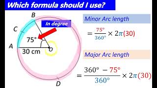 Finding Arc length Area of Sector and Segment arclength segment [upl. by Barr]