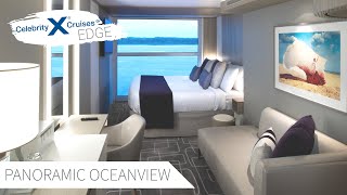 Panoramic Ocean View Stateroom  Celebrity Edge Full Walkthrough Tour amp Review 4K  Retreat 2021 [upl. by Akkim]