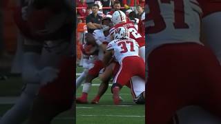 Isaac Gifford strip fumble Stefon Thompson recovery Nebraska Husker Football vs Wisconsin 112424 [upl. by Llenel]