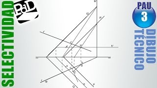 PAU 003 Diédrico paralelismo e intersección Dibujo Técnico Selectividad  Andalucía2010 [upl. by Aitnohs]