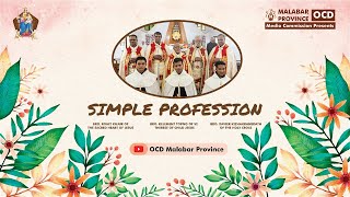 Simple Profession 2024  OCD Malabar Province  Carmel Ashram Kalady [upl. by Aihtibat]