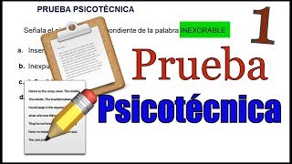 ✅ PRUEBA PSICOTÉCNICA  Ejemplo 01 🔴 [upl. by Euqinu573]