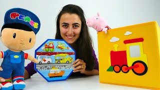 Pepee puzzle yapıyor Eğitici oyuncaklar [upl. by Llednar352]