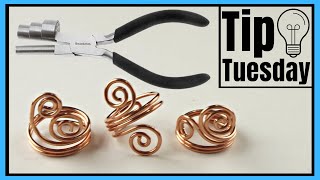 Adjustable Copper Rings  Beadsmith Multistep Looping Pliers DIY Tutorial [upl. by Henleigh941]