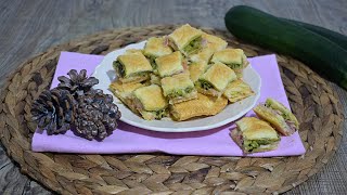 Stuzzichini di sfoglia con zucchine  Antipasto veloce in 5 Minuti  Divertirsi in cucina [upl. by Krall]