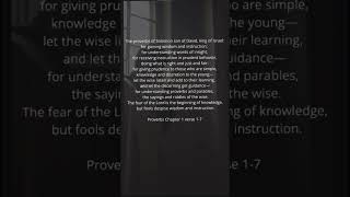 Proverbs Chapter 1 17 christ scripture scriptureoftheday wisdom christian christianity [upl. by Celesta]