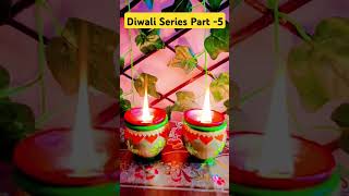 Diwali Series Part5 Diya Decoration IdeasDiwali Decoration trending diy diwali diwalidecoratio [upl. by Enelaehs160]