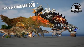 Fastest Theropod from Monster Hunter ARK and HorizonJWEIsle  Speed Comparison [upl. by Linden]