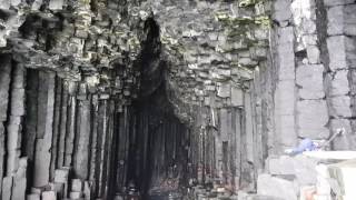 Inside Fingals Cave on the island of Staffa Scotland [upl. by Kwok]