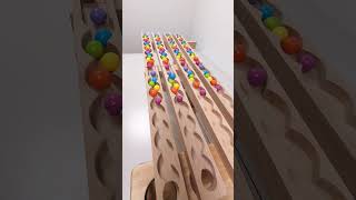 marble Run Race ASMR 139 Wooden Wave Course Colorful Marbles marblerun marblerunrace asmr [upl. by Rickart]