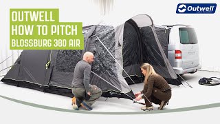 How to Pitch Blossburg 380 Air  Outwell 2023 [upl. by Paddy]