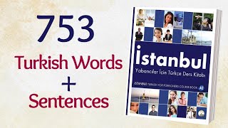 740 Turkish Words amp Sentences of quotİstanbul Yabancılar İçin Türkçe Ders Kitabı A2quot With Translation🔥 [upl. by Alleiram]