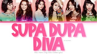 Dal★Shabet 달샤벳 Supa Dupa Diva Color Coded Lyrics HanRomEng [upl. by Anived607]