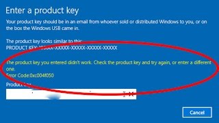 How to fix quotThe product key you entered didnt work windows 10quot error code 0xc004f050 [upl. by Acinorej]