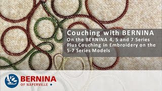 Couching with BERNINA [upl. by Kasey888]