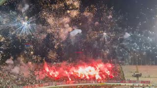 IMPRESSIVE PYROSHOW Great atmosphere created by Red Star fans at Partizan stadium  2392024 [upl. by Amerak323]