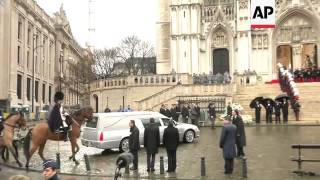 Dignitaries and royals arrive for funeral of Queen Fabiola [upl. by Bobine]