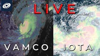 Iota Strengthening Typhoon Vamco near landfall [upl. by Alket]