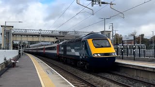 Midland Mainline 43159 amp East Midlands Trains 43089 head through Kettering on 1Z43 281023 [upl. by Smada942]