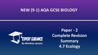 Ecology AQA GCSE Biology Paper  2 Complete Revision Summary [upl. by Lark]