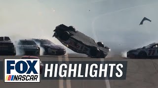 Kyle Busch Byron others caught up in wreck as Burton goes upside down  NASCAR ON FOX HIGHLIGHTS [upl. by Hgieleak]