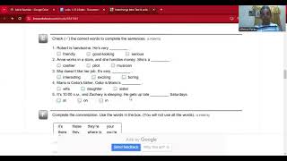 Interchange Intro TEST 1 UNITS 1 TO 8 [upl. by Aratahs]