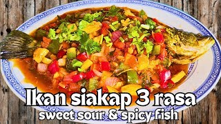 Sweets Sour and Spicy Fish  Ikan Tiga Rasa EnglishMalayBahasa Indonesia [upl. by Aseuqram677]