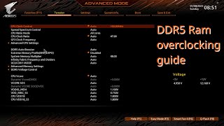 DDR5 Ram overclocking guide on the B650 Aorus Elite Motherboard [upl. by Pearse322]