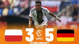 Germany vs Poland  What a Game  Highlights  U17 European Championship Semi Final 30052023 [upl. by Rramaj]