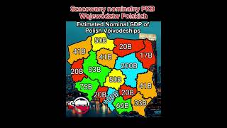 Estimated Nominal GDP of Polish Voivodeships  Szacowany nominalny PKB Województw Polskich mapping [upl. by Siuluj]