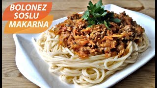 BOLONEZ SOSLU SPAGETTİ MAKARNA TARİFİKIYMALI MAKARNA NASIL YAPILIR [upl. by Lashondra716]