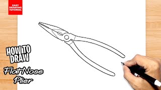 How to draw Flat Nose Plier [upl. by Garret]