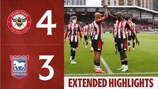 Brentford 43 Ipswich Town  Extended Premier League Highlights [upl. by Kluge]